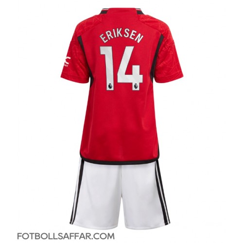 Manchester United Christian Eriksen #14 Hemmadräkt Barn 2023-24 Kortärmad (+ Korta byxor)